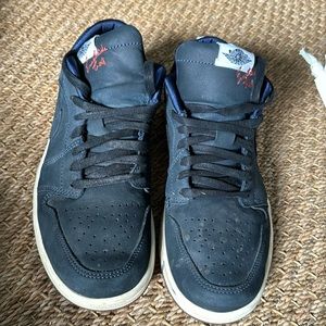 Preowned Eastside Golf x Air Jordan 1 Low 'Out the Mud' men’s size 8 - navy